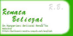 renata beliczai business card